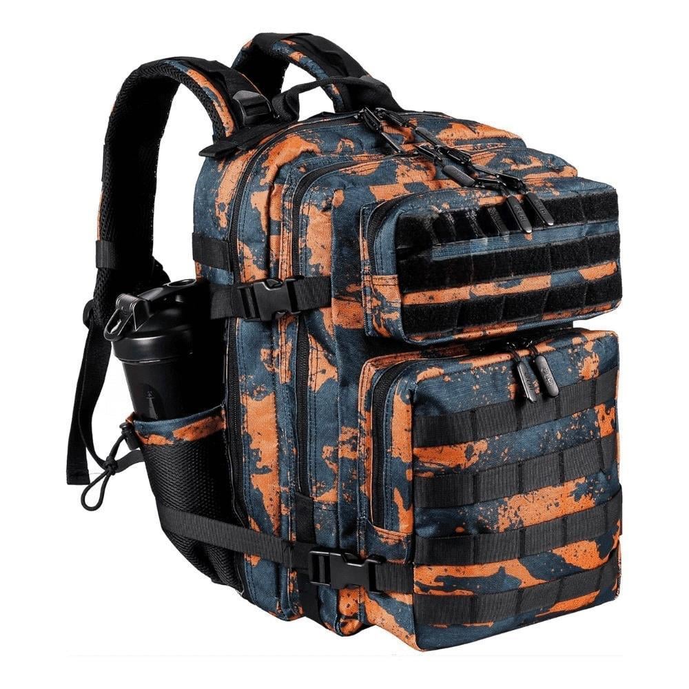 45L Büyük Kapasiteli Taktik Sırt Çantası - Su Geçirmez Askeri Outdoor ve Spor Çantası Turuncu