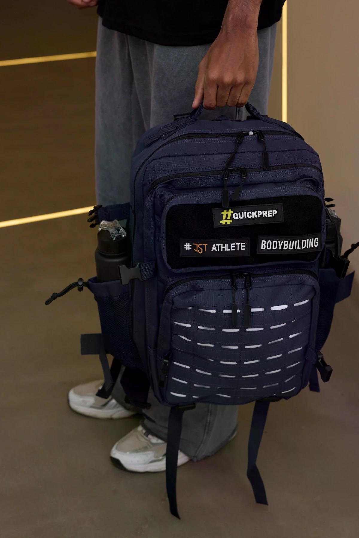 QuickPrep 45L Tactical Outdoor Sırt Çantası — Su Geçirmez, Çok Gözlü, Kamp – Spor – Seyahat Çantası Mavi