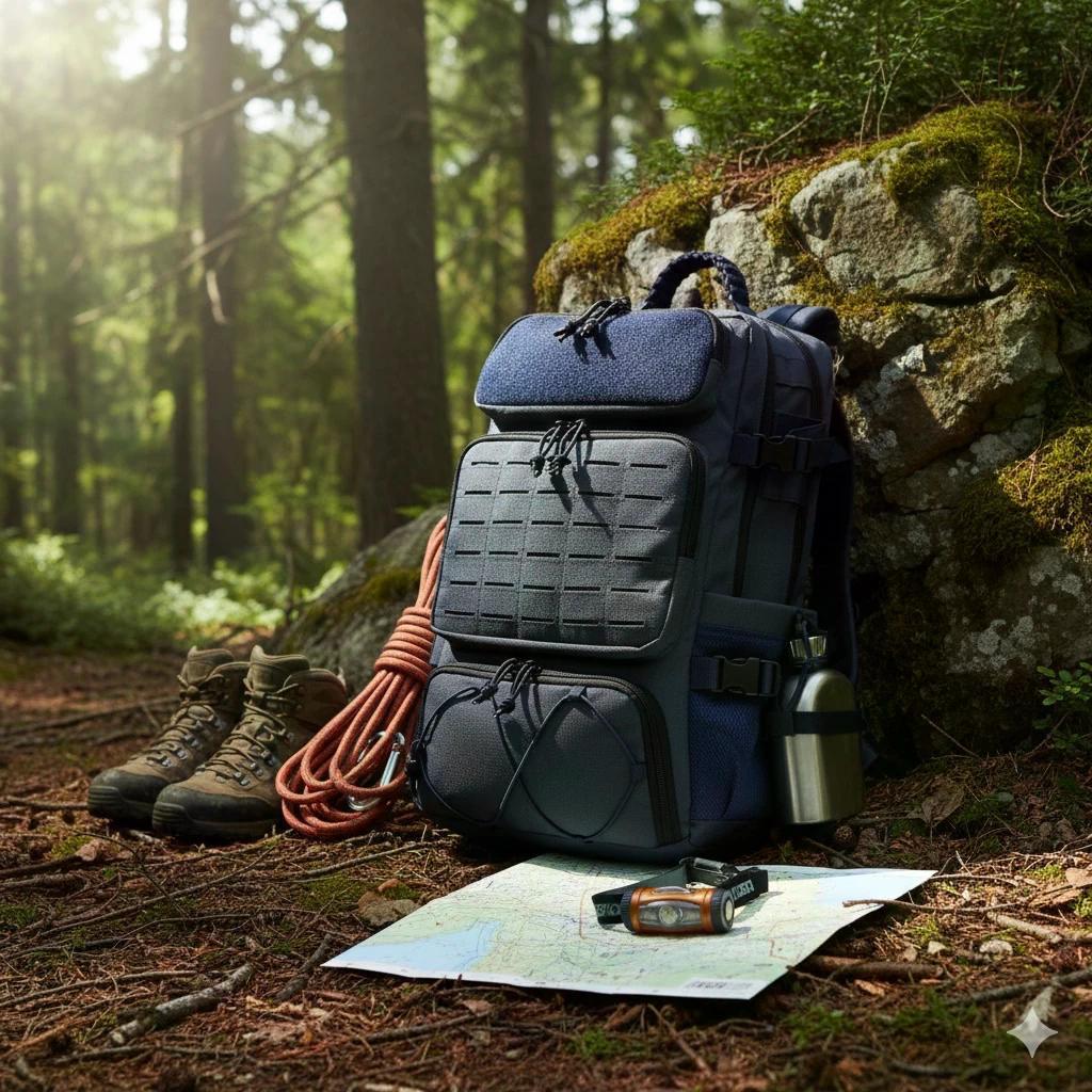 QuickPrep 45L Taktik & Spor Sırt Çantası | Su Geçirmez Premium Seri Lacivert