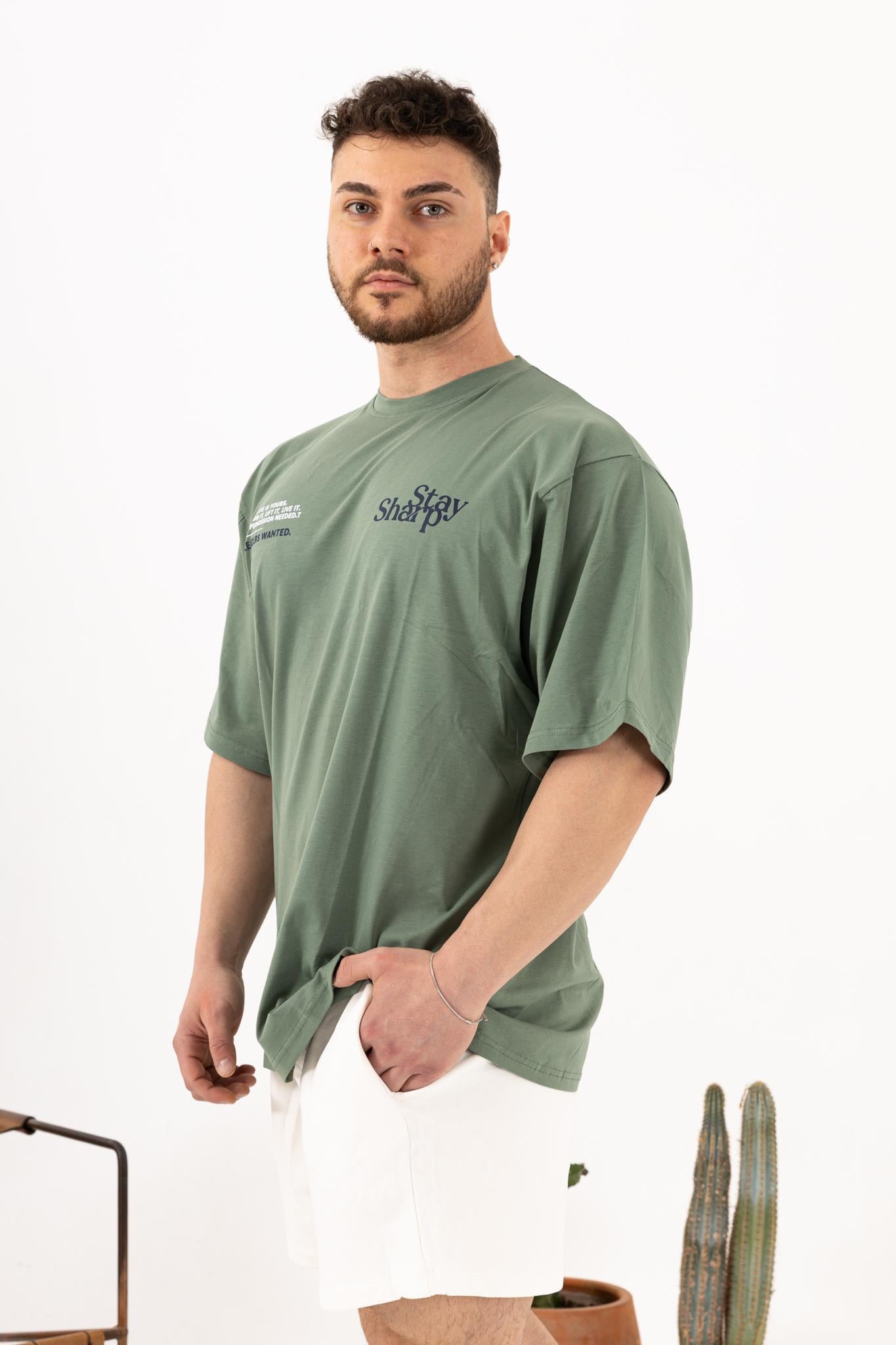 Stay Sharp T-Shirt Yeşil