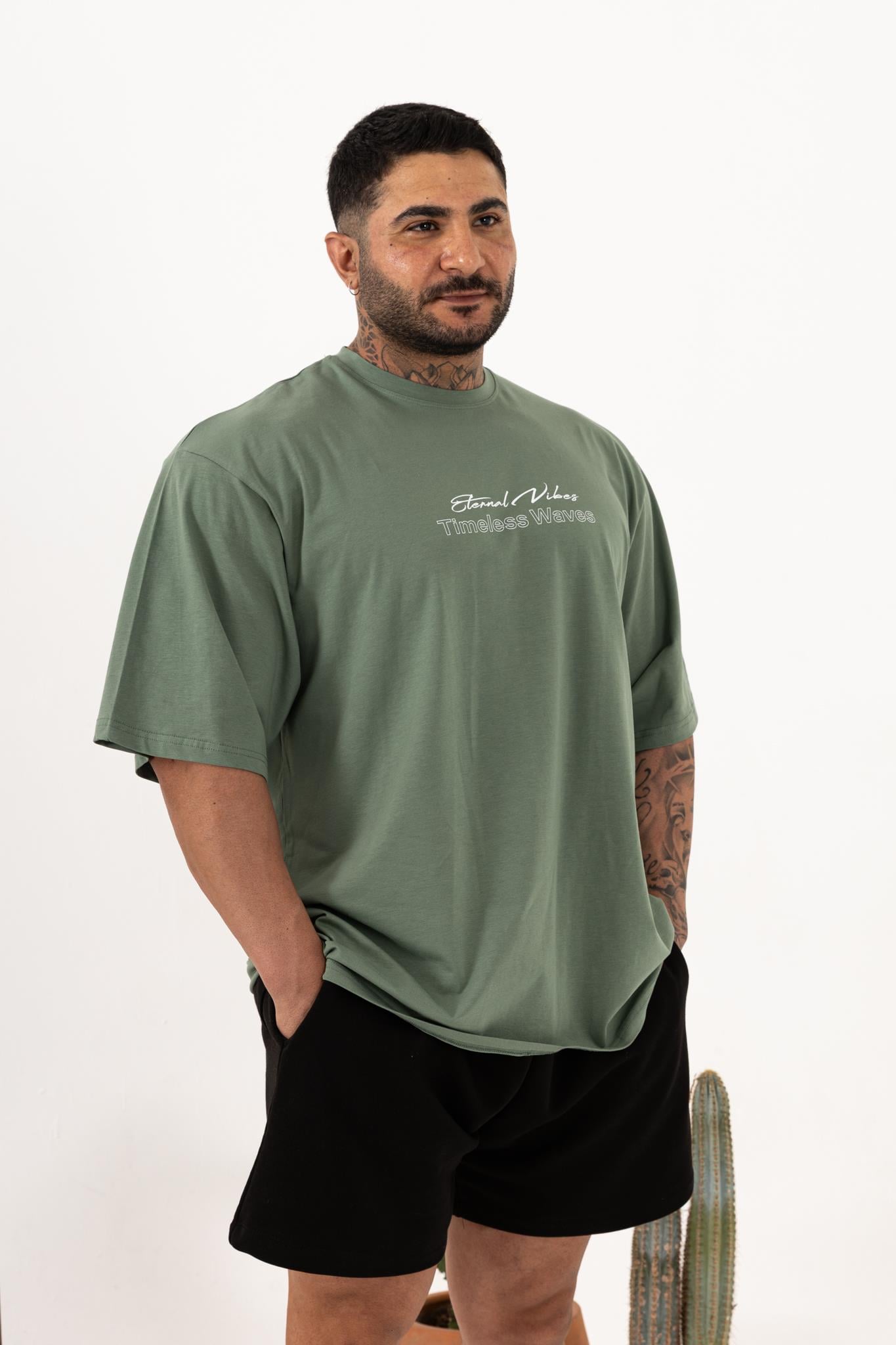 Timeless Waves T-Shirt Yeşil