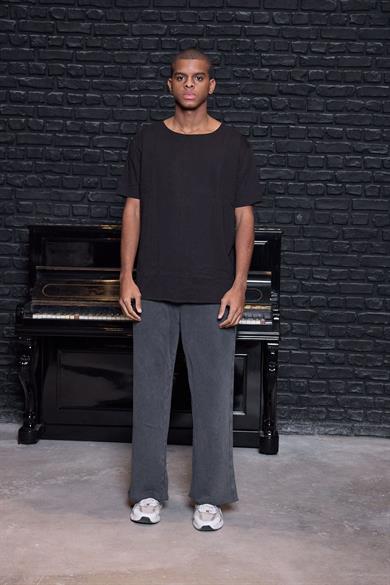 Fast Düz Tişört Siyah