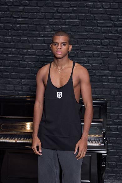 Fast İnce Askı Oversize Atlet Siyah