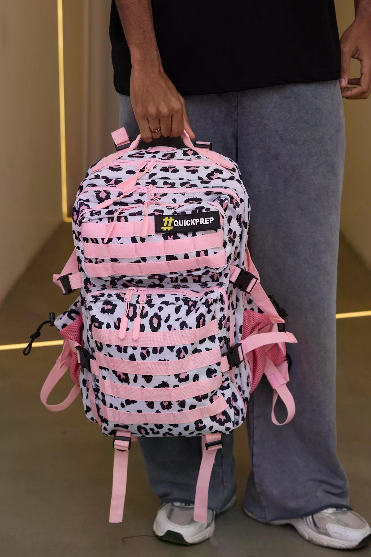 45L Büyük Kapasiteli Taktik Sırt Çantası - Su Geçirmez Askeri Outdoor ve Spor Çantası Pembe