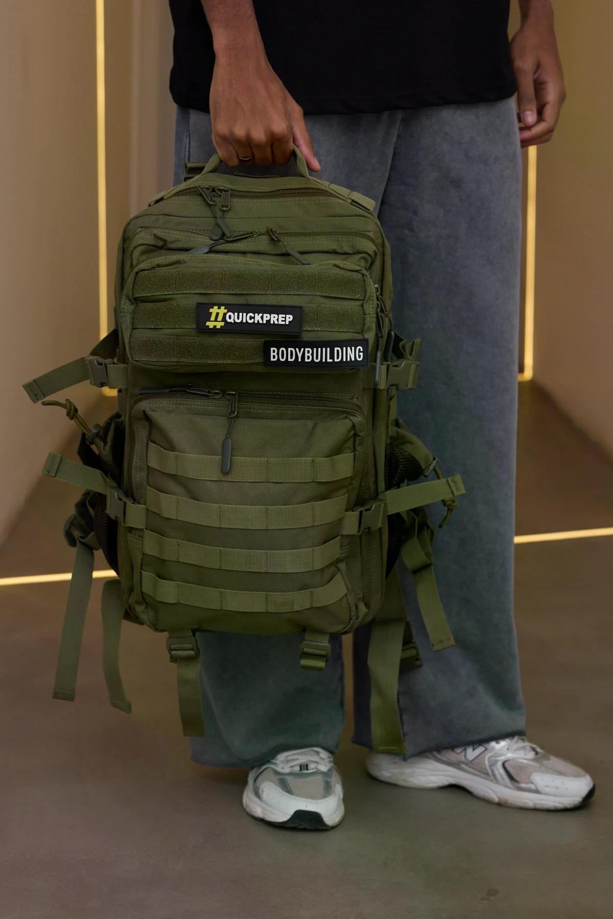 45L Büyük Kapasiteli Taktik Sırt Çantası - Su Geçirmez Askeri Outdoor ve Spor Çantası Haki