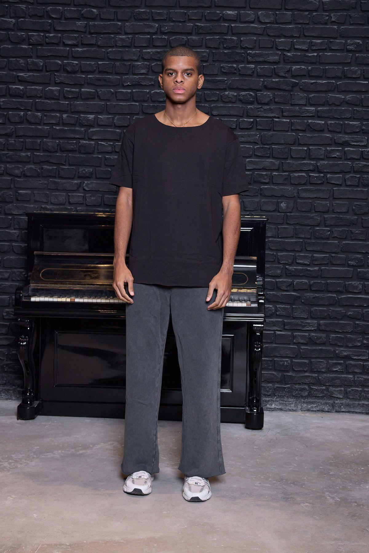 Fast Düz Tişört Siyah