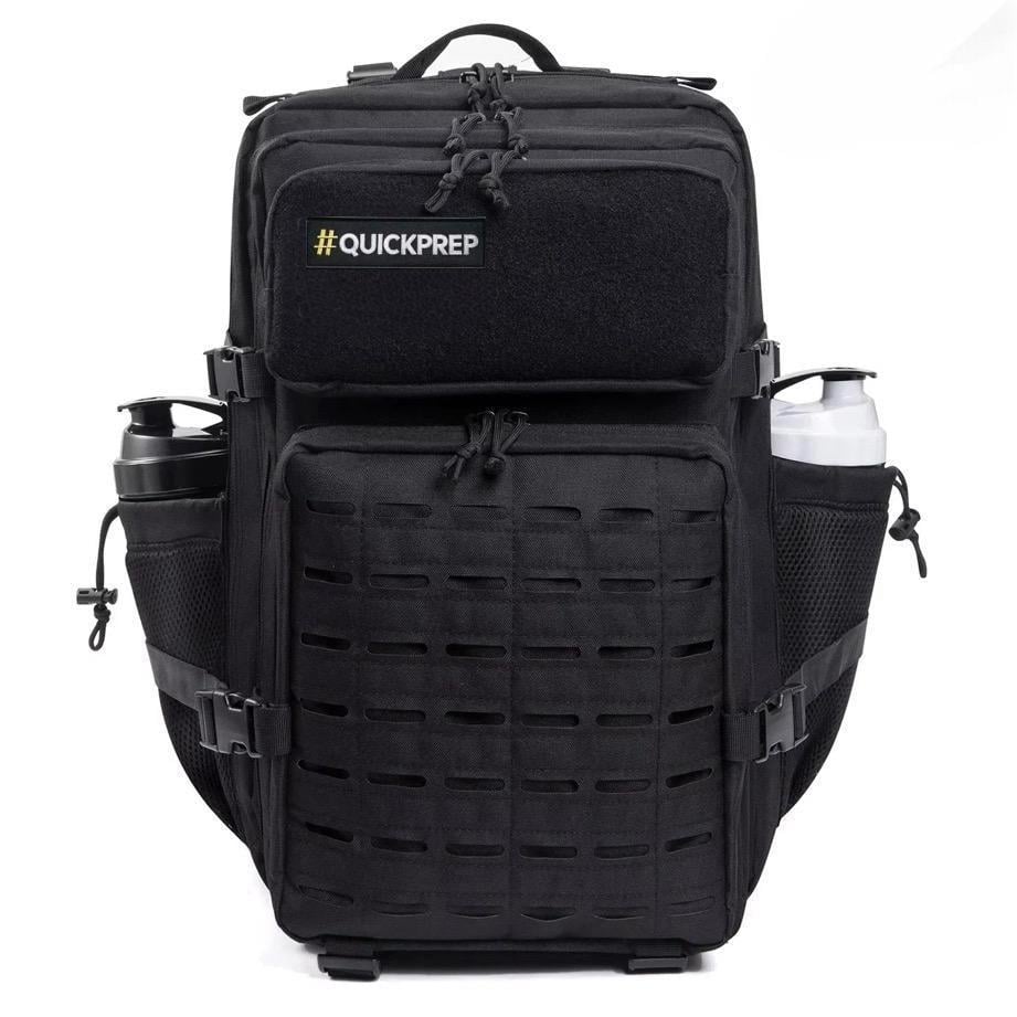 QuickPrep 45L Tactical Outdoor Sırt Çantası — Su Geçirmez, Çok Gözlü, Kamp – Spor – Seyahat Çantası Siyah