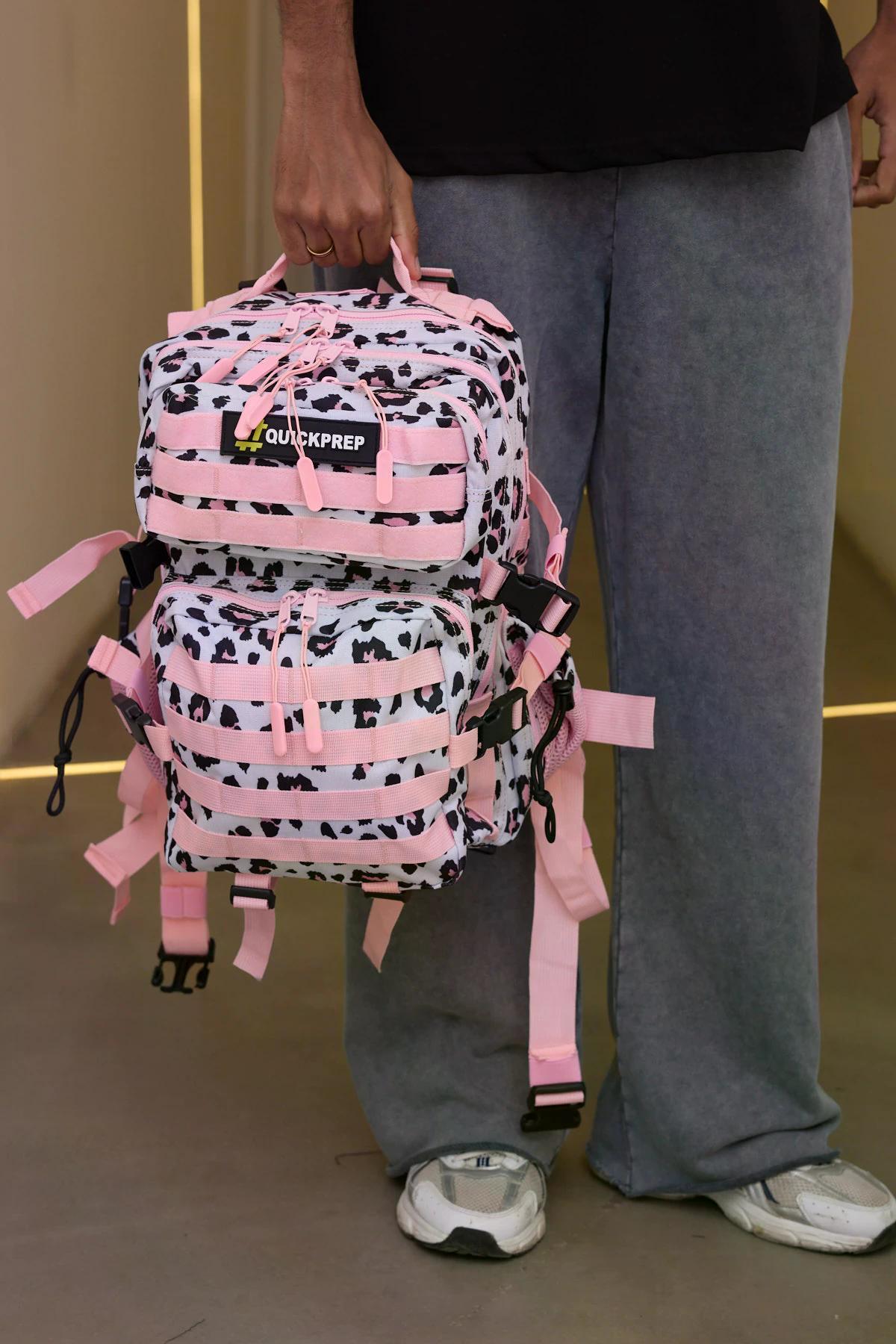 Siyah Taktik Su Geçirmez Sırt Çantası - 25 Litre Dağcı ve Kamp Çantası - Tactical Backpack Pembe
