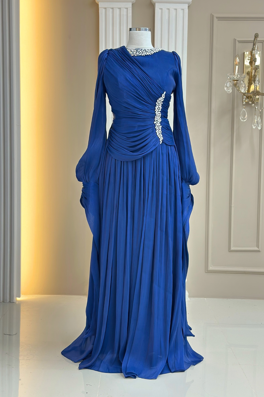 Bade Abiye Elbise Lacivert