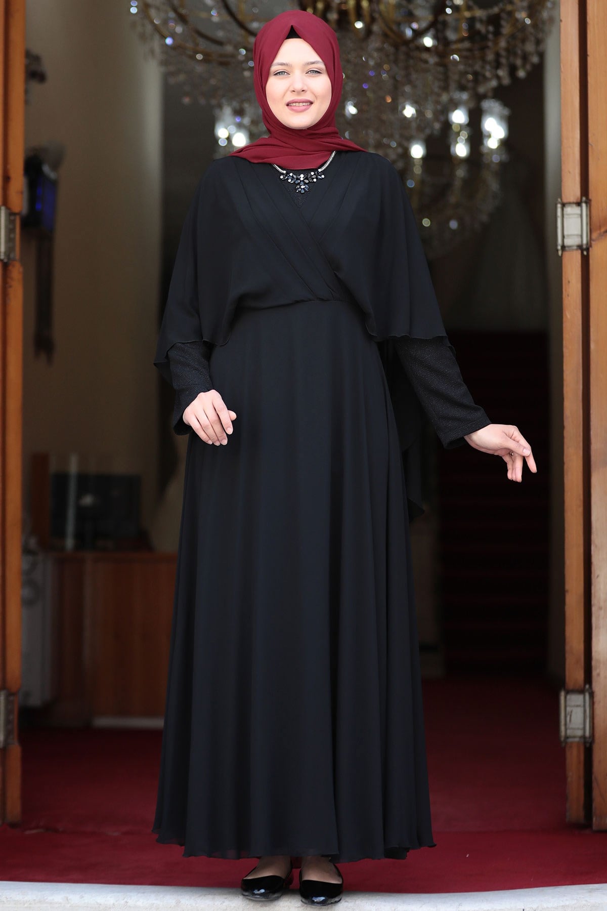 Ecem Tesettür Abiye Siyah