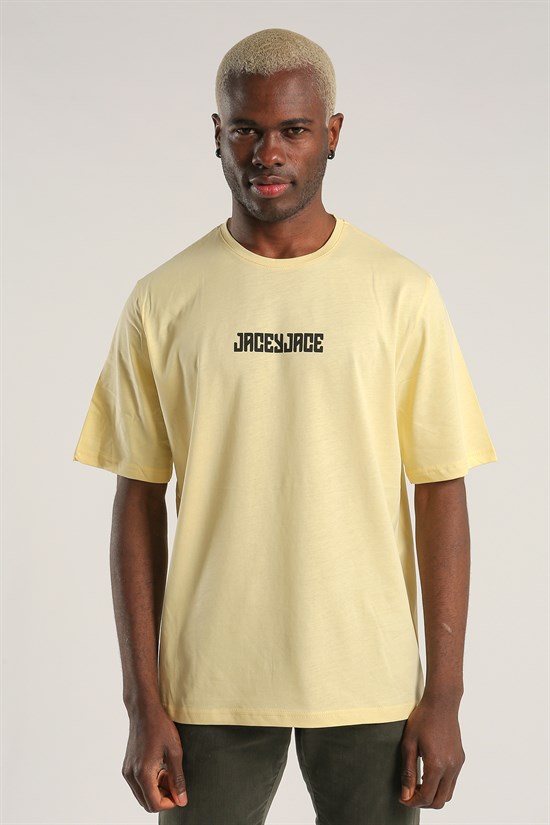 Sarı Renk Oversize Erkek Tshirt 1050