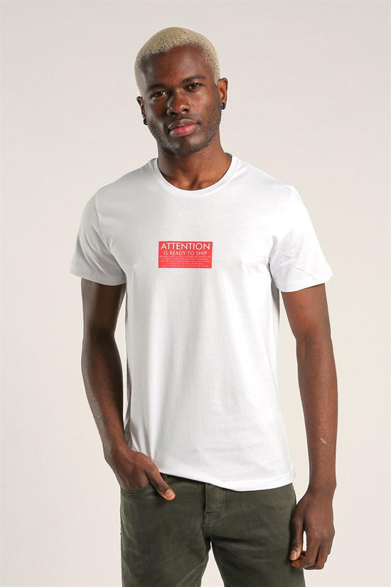 Beyaz Renk Erkek Oversize Tshirt 1040
