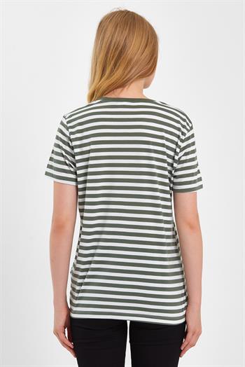 Çizgili Kadın T-shirt | Online Yeni Koleksiyon