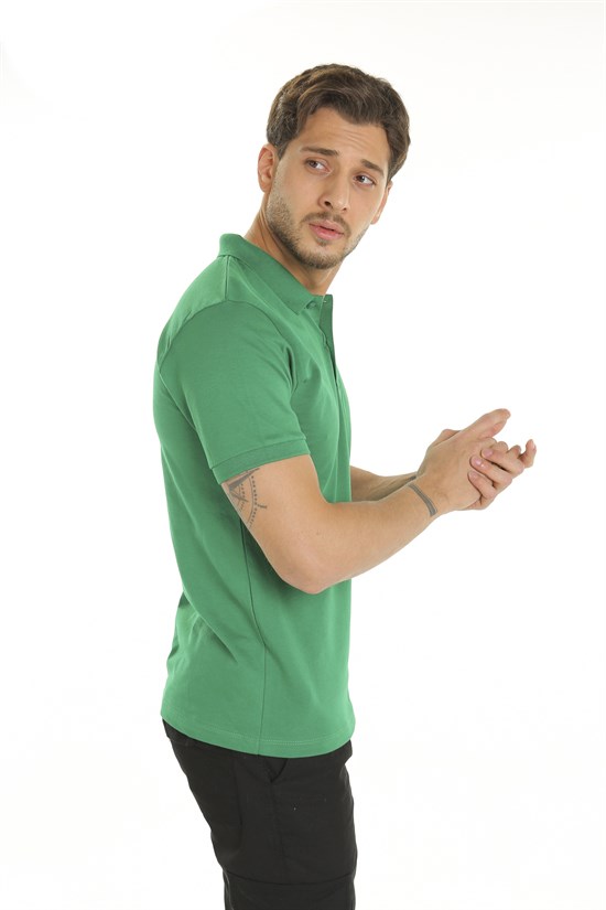 Yeşil Renk Polo Yaka Tişört 1005