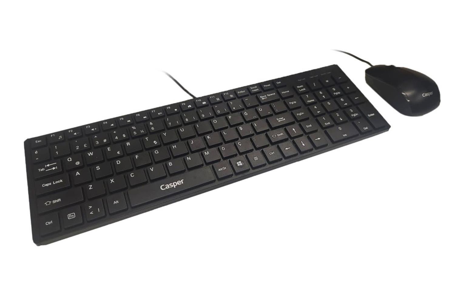 Casper Nirvana KB7900-KM35 Kablolu USB Q Siyah Klavye + Mouse Seti