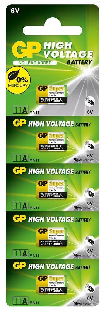 GP GP11A-C5 11A 6V Yüksek Voltaj Spesifik Pil 5'li Paket