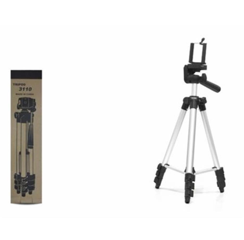 HADRON HDX3110 Telefon Tripodu Ayarlanabilir Başlıklı 100 cm - Gümüş