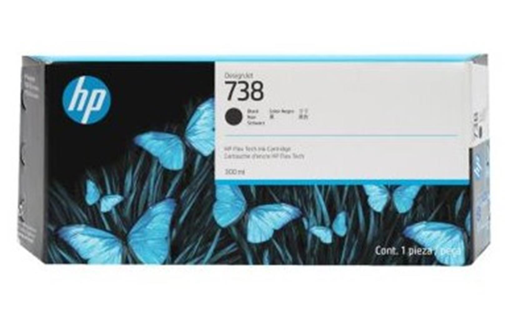 HP 738 Black Siyah 300ML Plotter Kartuşu 498N8A