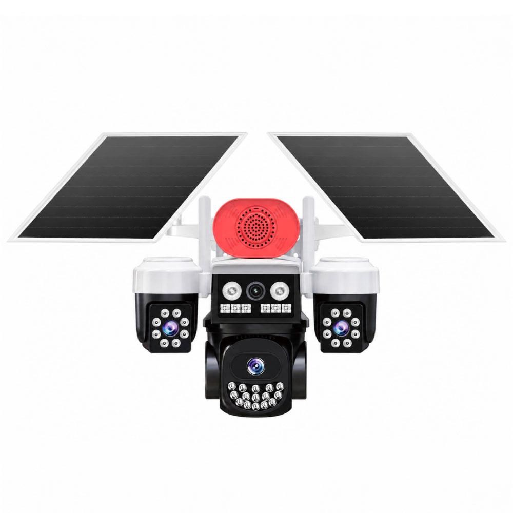 Joysee S3 9Mp AOR 4G 3.6mm+2x2.8mm 2 Solar Üç Kamera 19IR+18Led PTZ Kamera