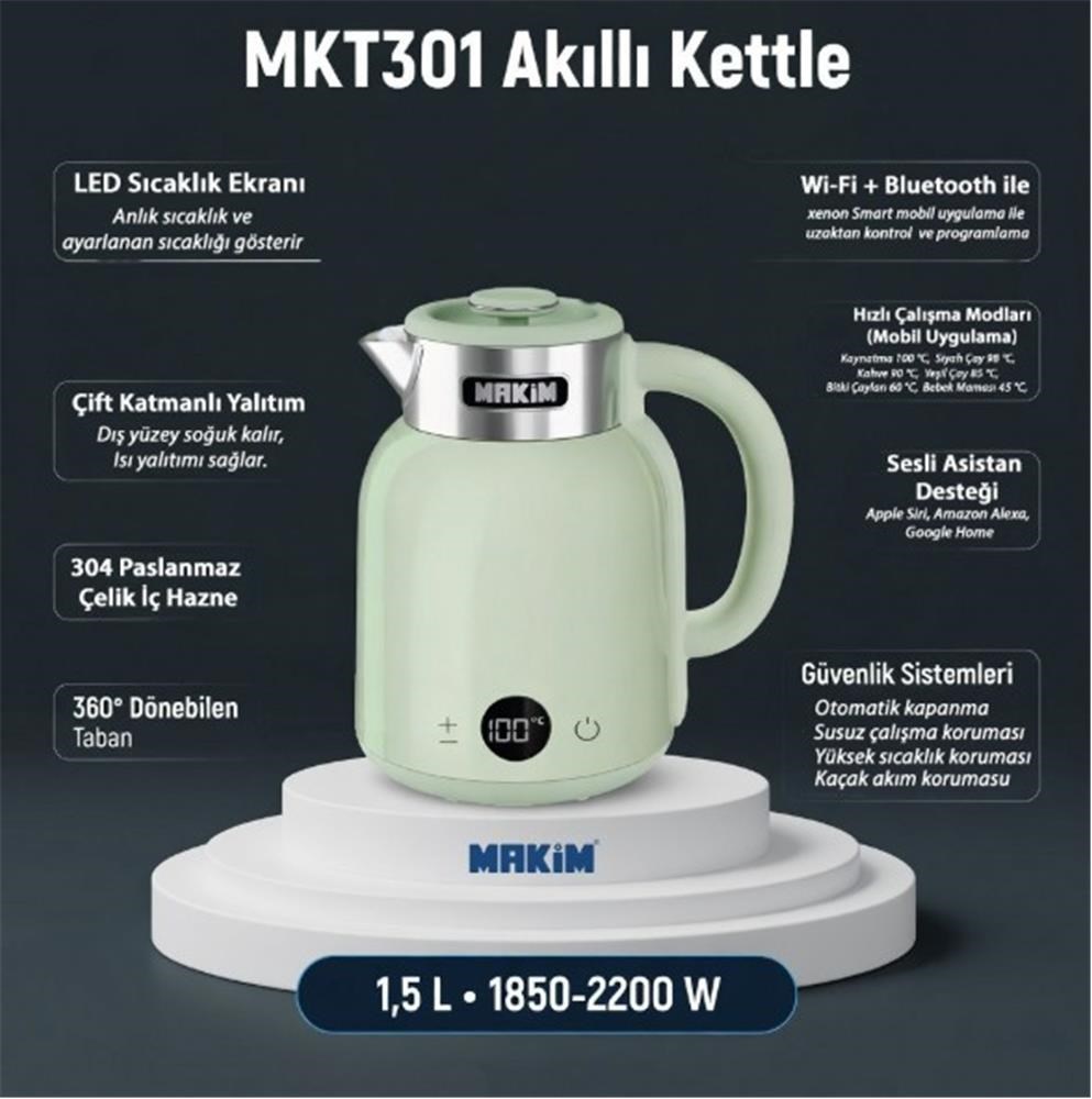 Makim MKT301 AKILLI YEŞİL KETTLE