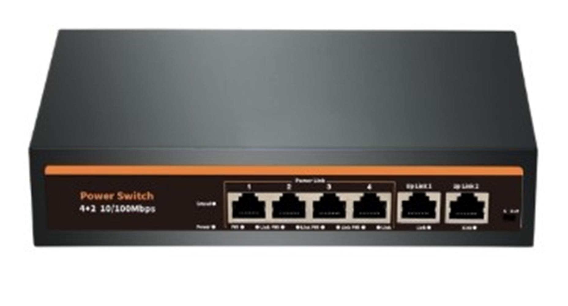 Nova NVC-INTSF0420FB2L 24V INTERCOM 4+2 PORT POE SWITCH (10-100)