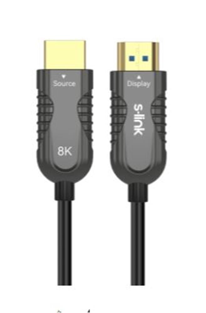 S-link SL-HM8K070 HDMI TO HDMI 70m v2.1 8K60 HZ 4K 120HZ Fiber Kablo