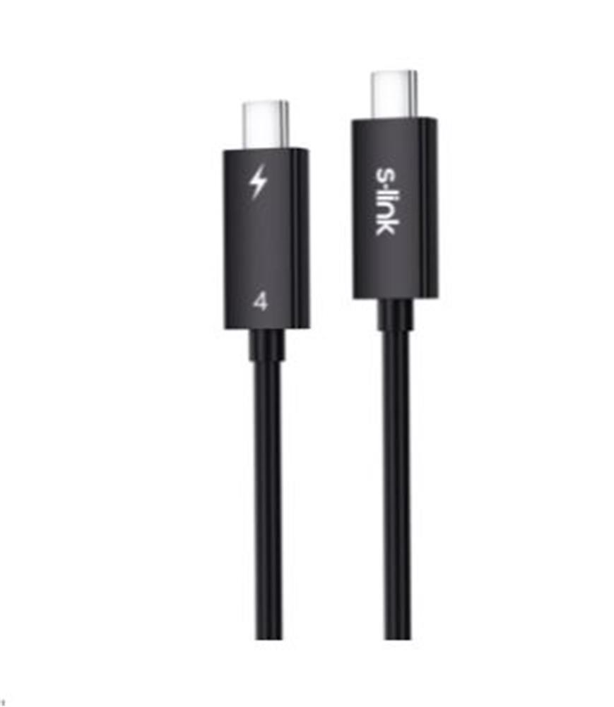 S-link SL-TC402 Thunderbolt 4.0 2m 8k 60Hz PD100W TypeC to TypeC 40Gbps Hızlı Data Kablosu