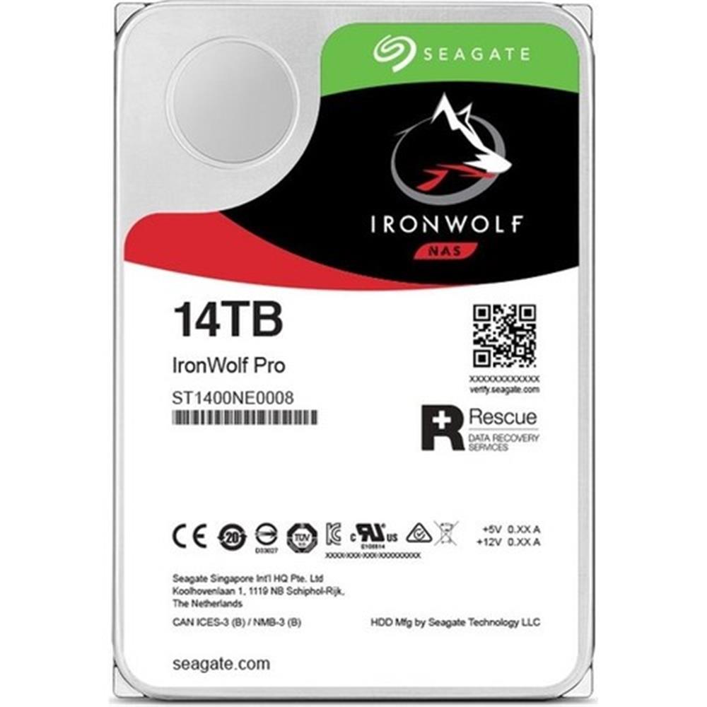 Seagate 14TB IronWolf Pro ST14000NE0008 7200RPM 256MB Cache SATA 6.0GB-s 3.5