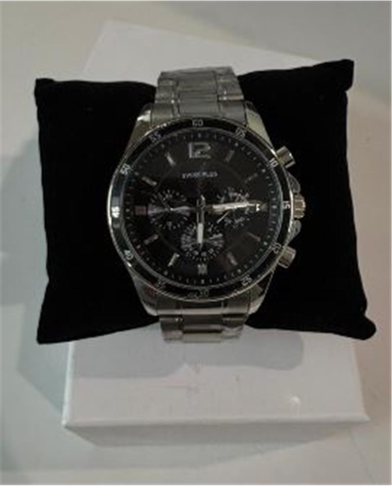 Swiss Plus Man Watch Basic Seri Model-10 ST3516AGS Lüx Black-Silver