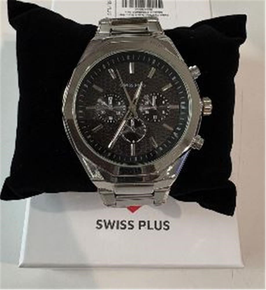 Swiss Plus Man Watch Basic Seri Model-4 ST3503AGS Plus Black-Silver