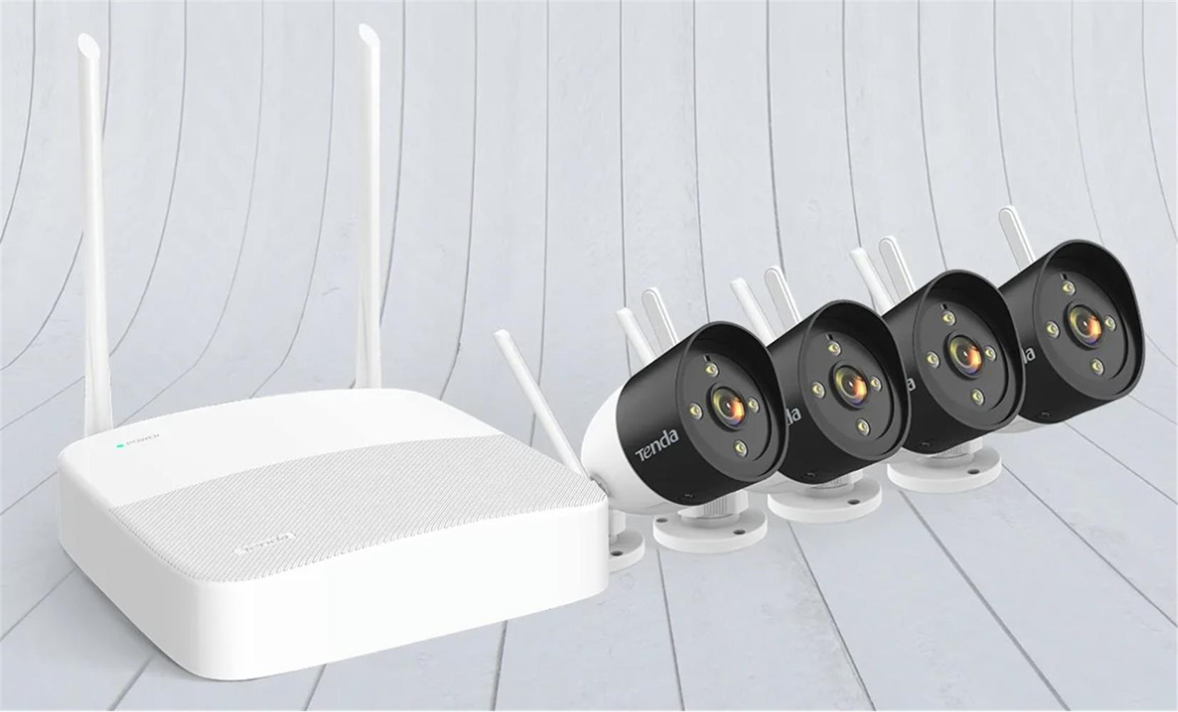 Tenda K4W-3TC 4 Kanal NVR Kayıt Cİhazı + 4 Adet Outdor Ip Wifi Bullet Kamera Set