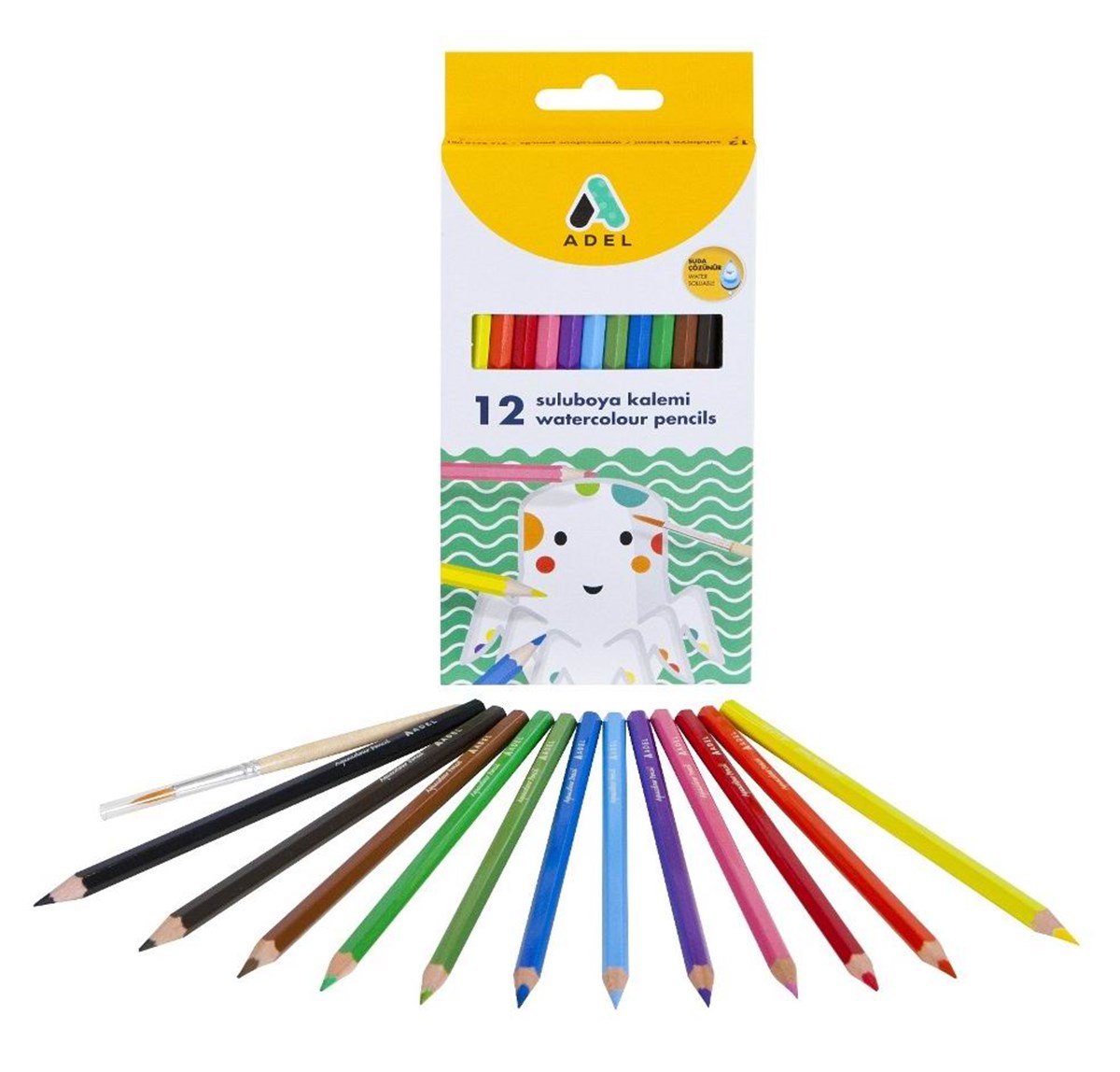 Adel 2162610001 Aquarell Boya Kalemi 12 Renk 