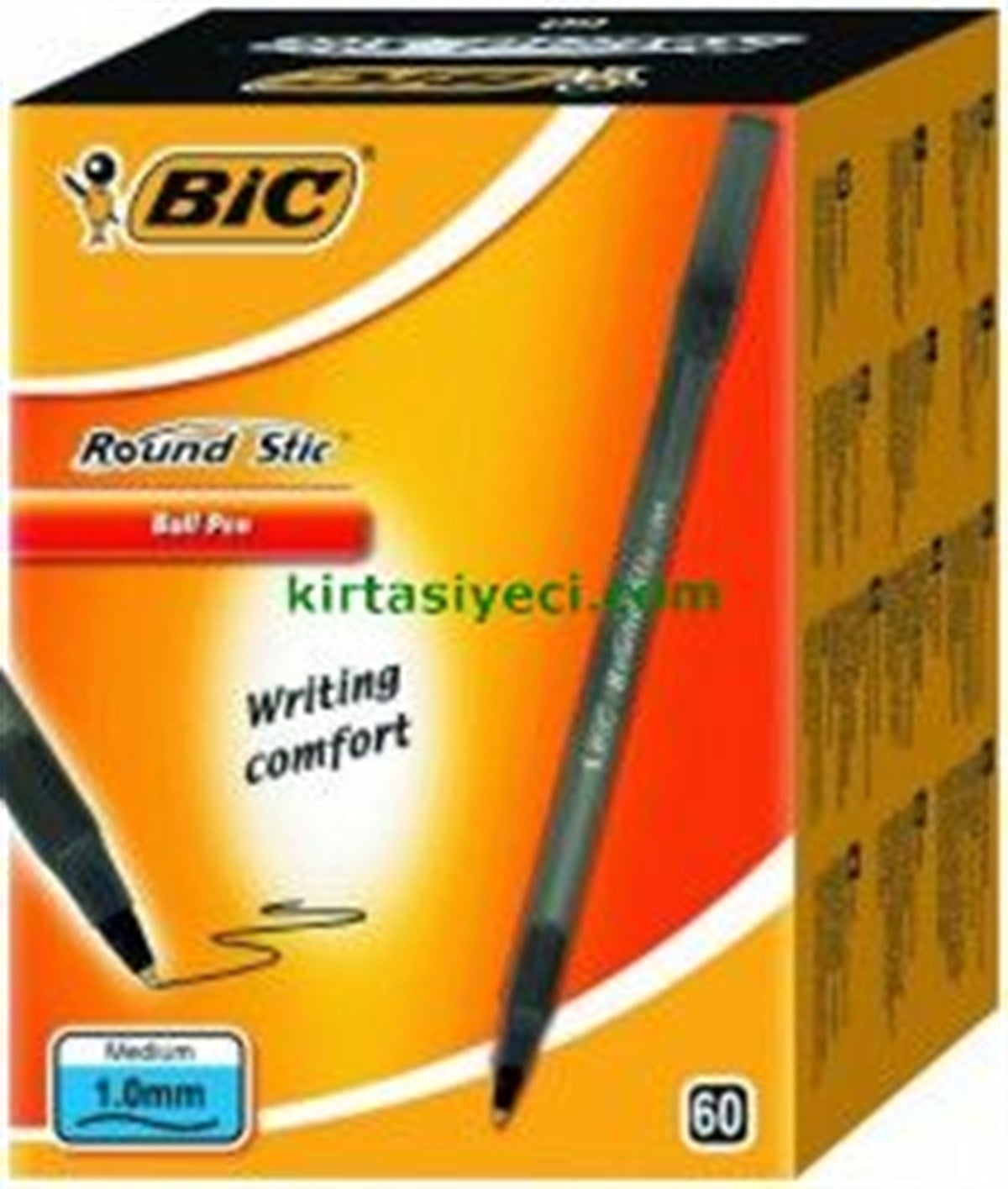 Bic Round Stic Simply 1,0Mm Tükenmez Kalem Siyah 60Ad/Pk