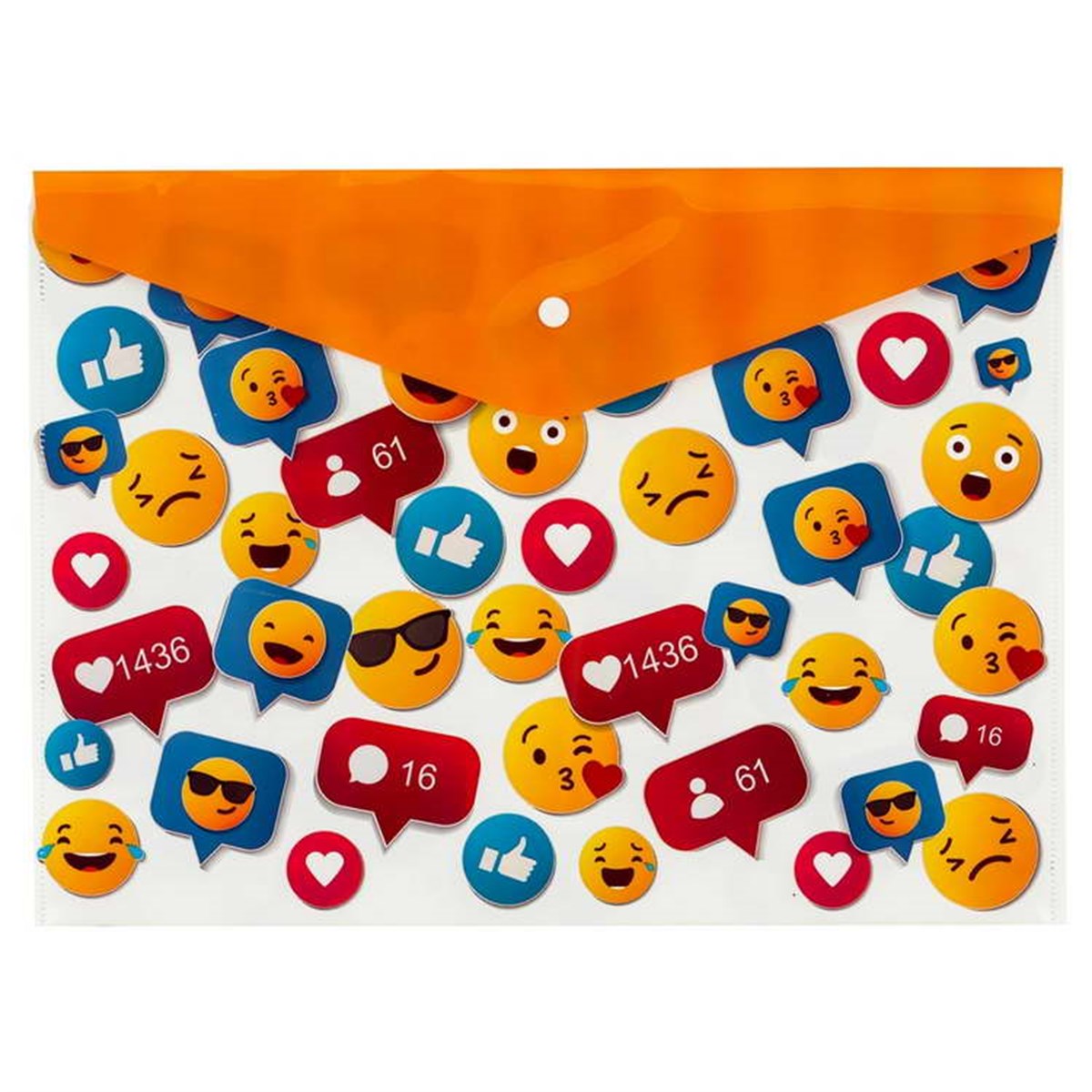 Bigpoint Bp236-03 Çitçitli Dosya A4 Emoji Desenli