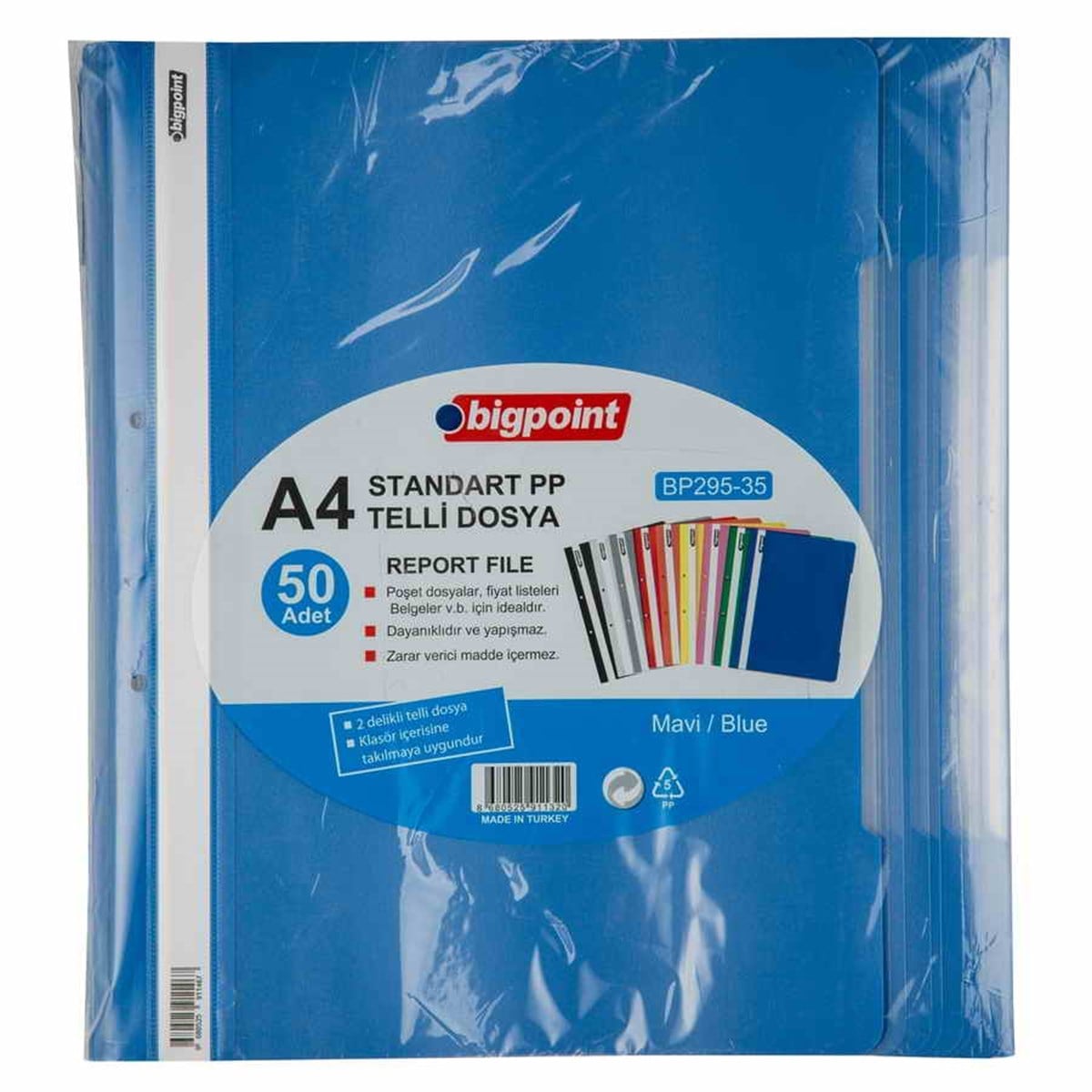 Bigpoint Bp295-35 Telli Dosya Mavi 50Li Paket
