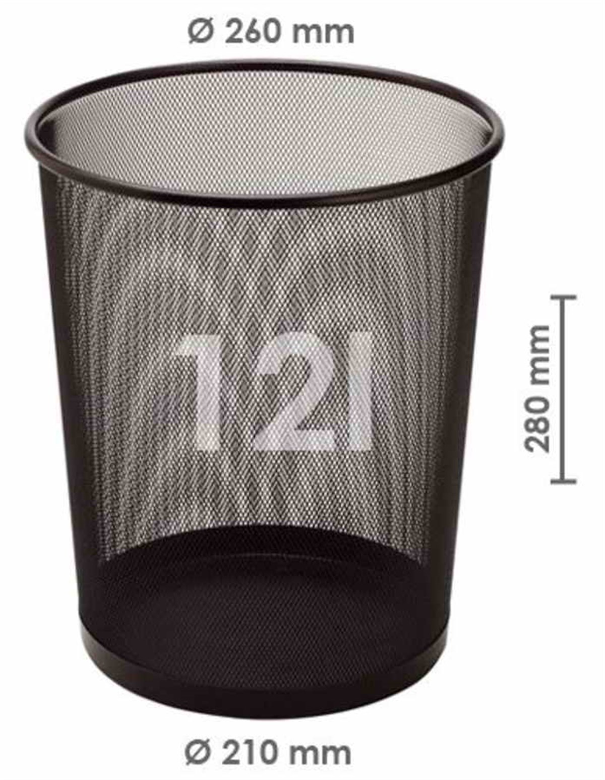 Bigpoint Bp410-95 Metal Perfore Cop Kovasi Büyük Siyah