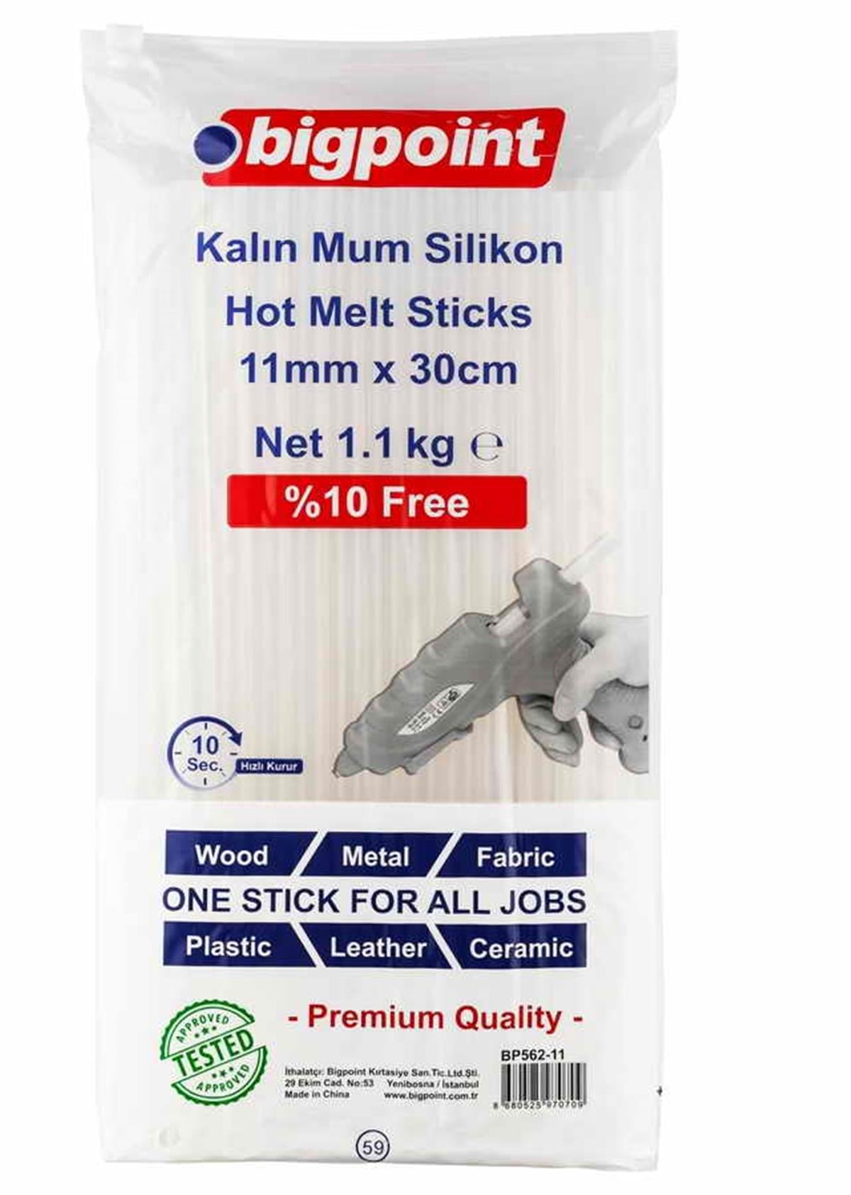 Bigpoint Bp562-11 Mum Çubuk Silikon Kalın 11mm x 30cm (1.1 Kilogram)