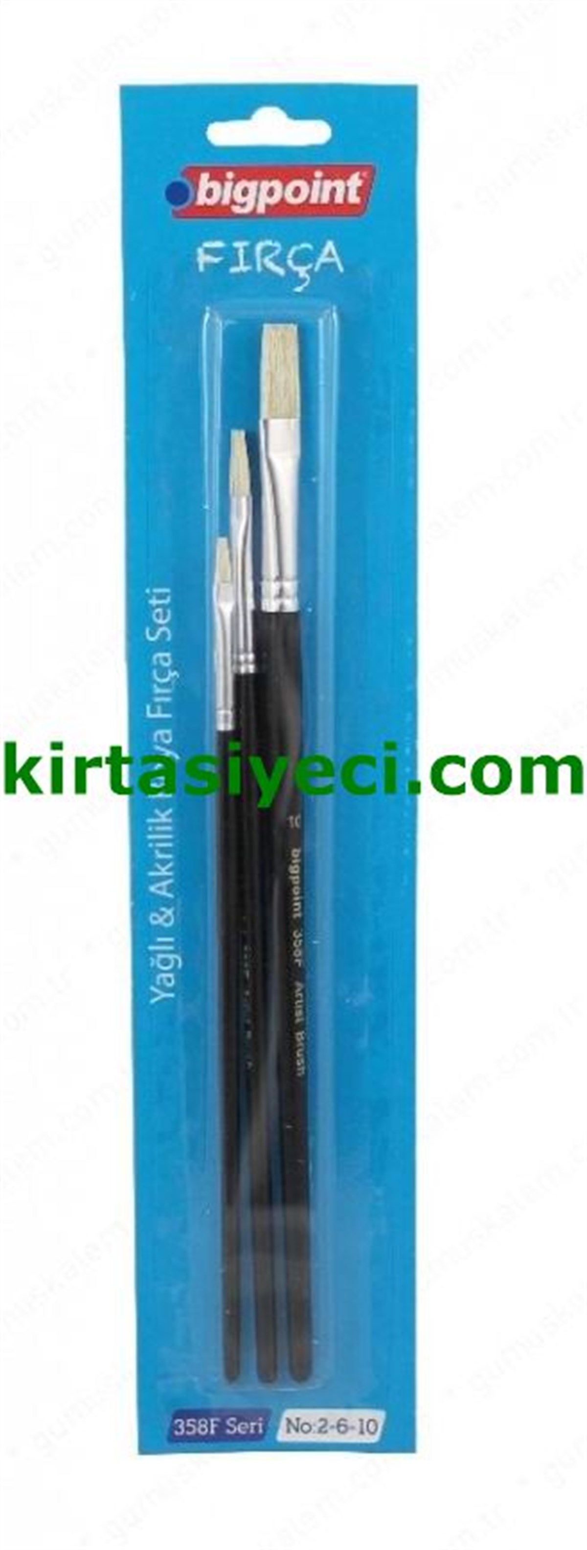 Bigpoint Bpfs358/2-6-10 3Lü Düz Kesik Firça Seti