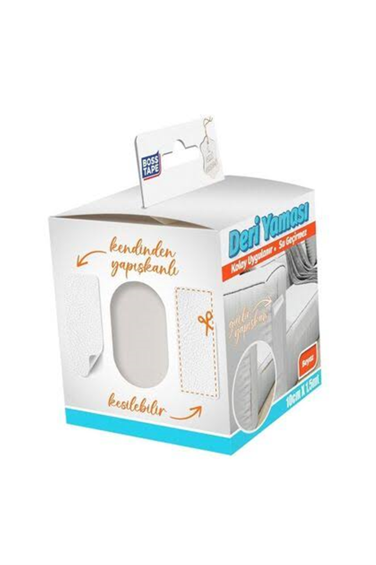 Boss Bt-03006 Tape Yapışkanlı Deri Yaması Beyaz En:10cm Boy:1,5mt