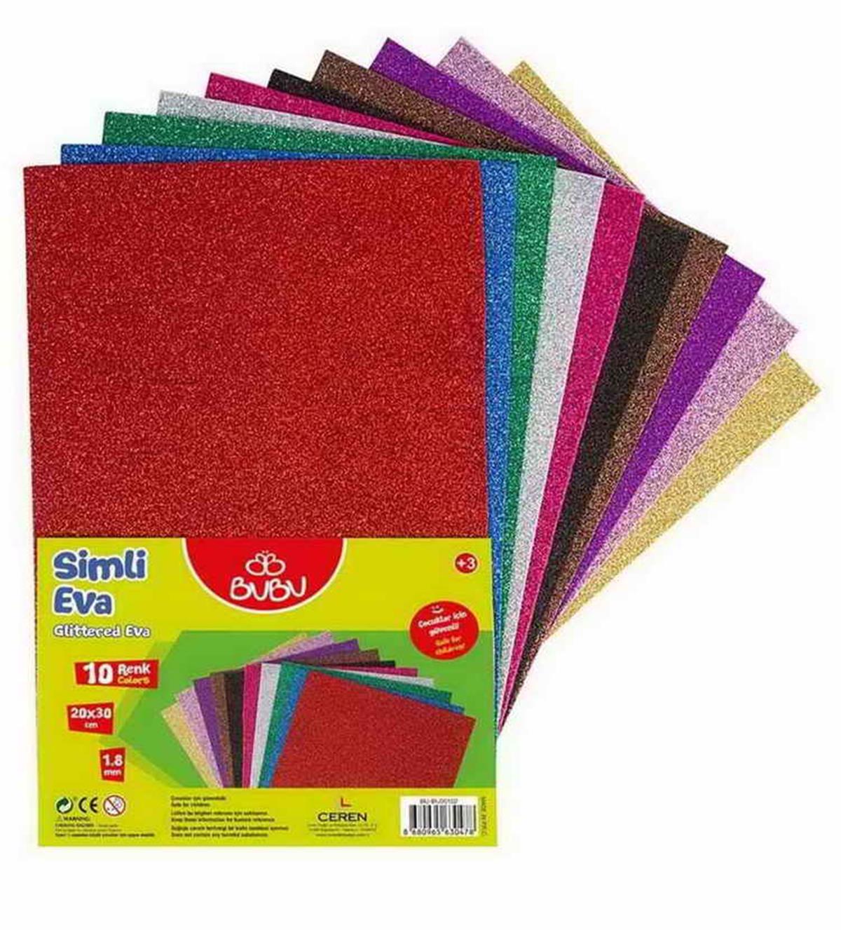 Bubu Ev0037 Eva Simli 20x30 10 Renk Karışık