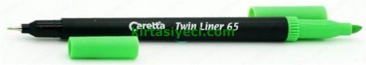 Caretta 65-43 Twinliner Kalem Fosforlu Yesil Ad.