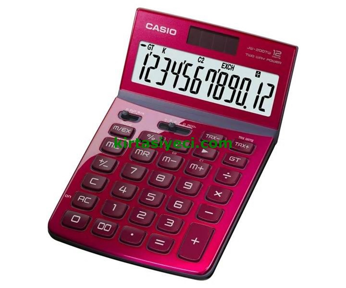 Casio Jw-200Tw-Rd Masa Üstuü Hesap Makinesi