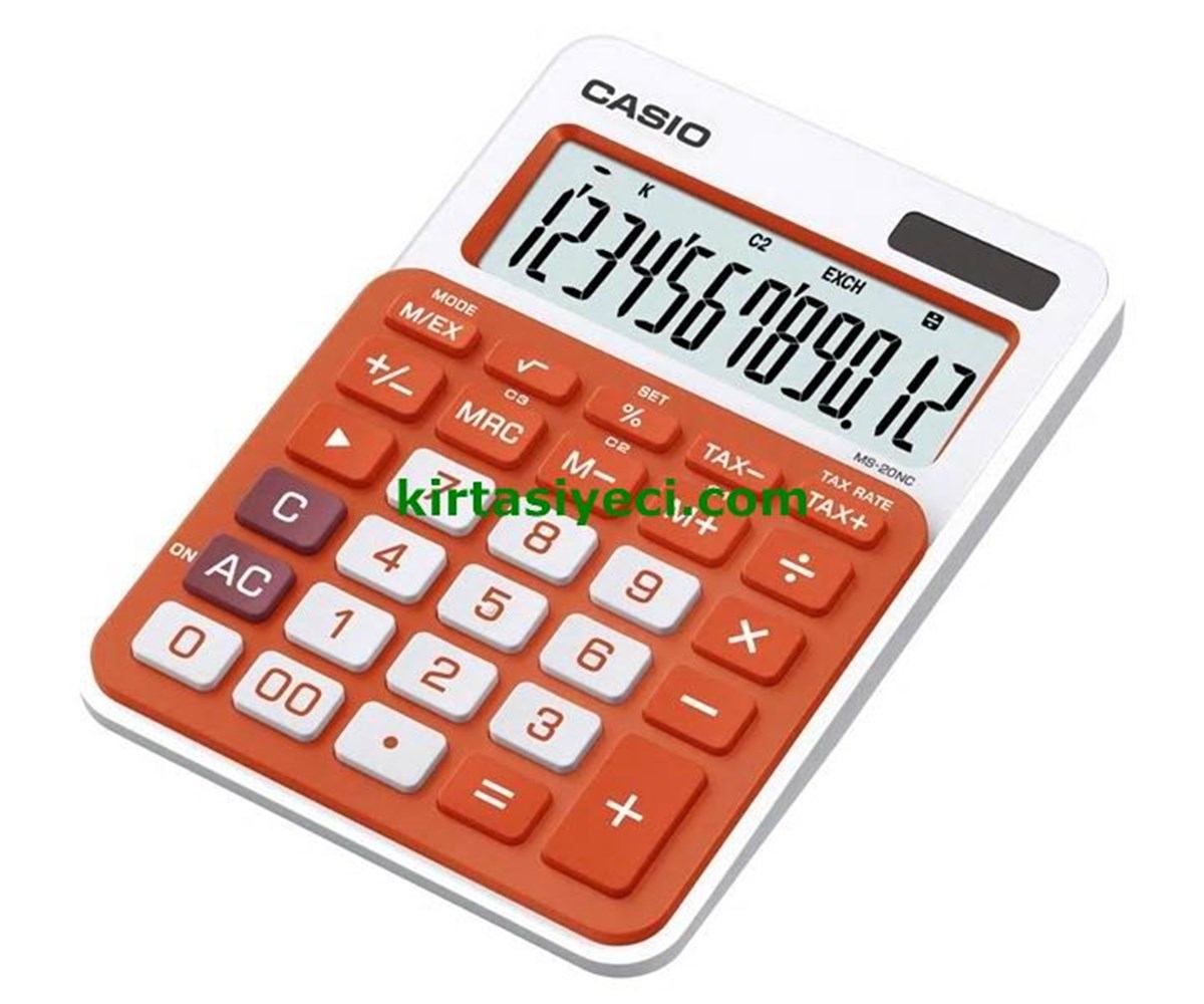 Casio Ms-20Nc-Rg Renkli Masa Tipi 12 Hane Hesap Makinesi