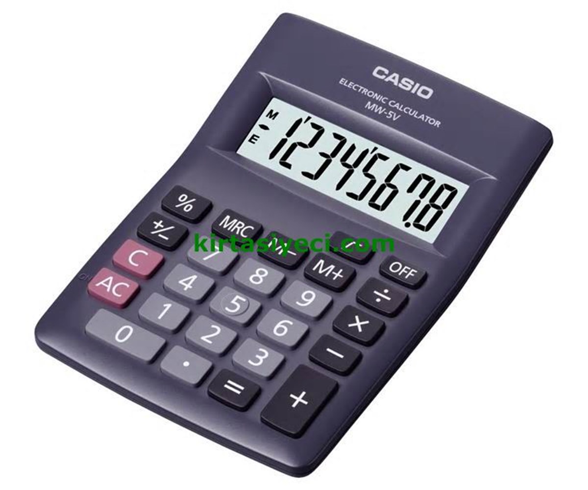 Casio Mw-5V-Bk 8 Hane Masa Üstü Hesap Makinesi