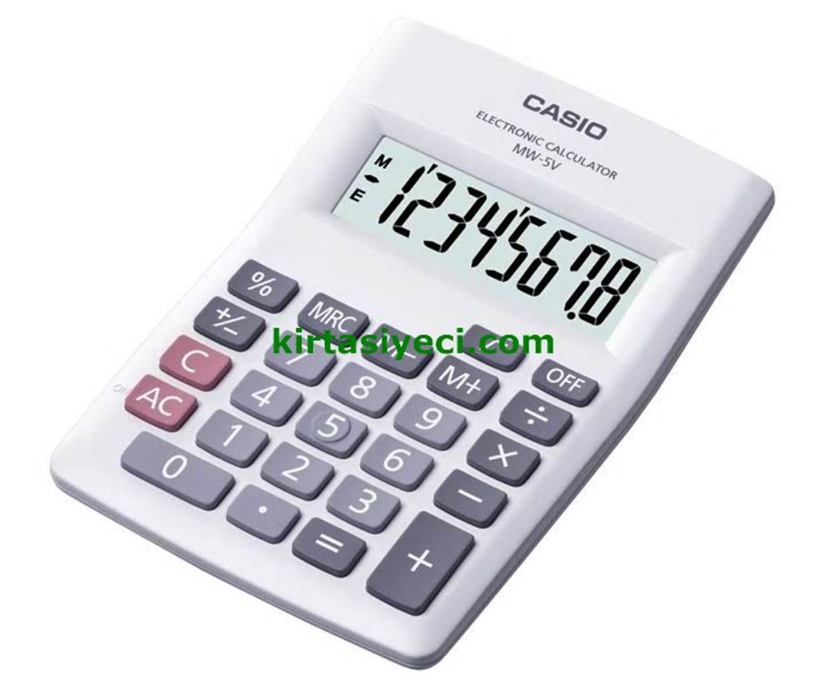 Casio Mw-5V-We Masa Tipi 8 Hane Hesap Makinesi