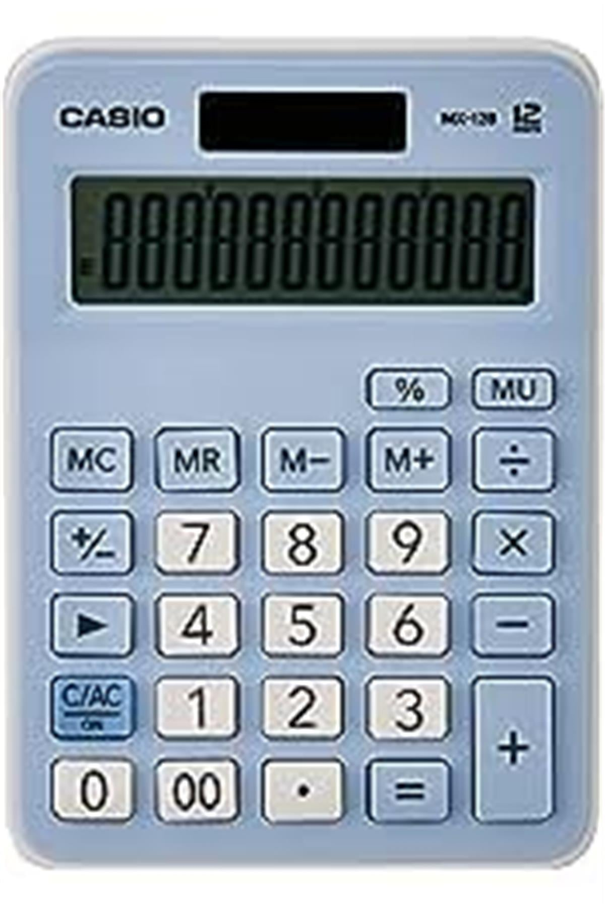 Casio Mx-12B-Lb Hesap Makinesi Masa Üstü 12 Hane Mavi