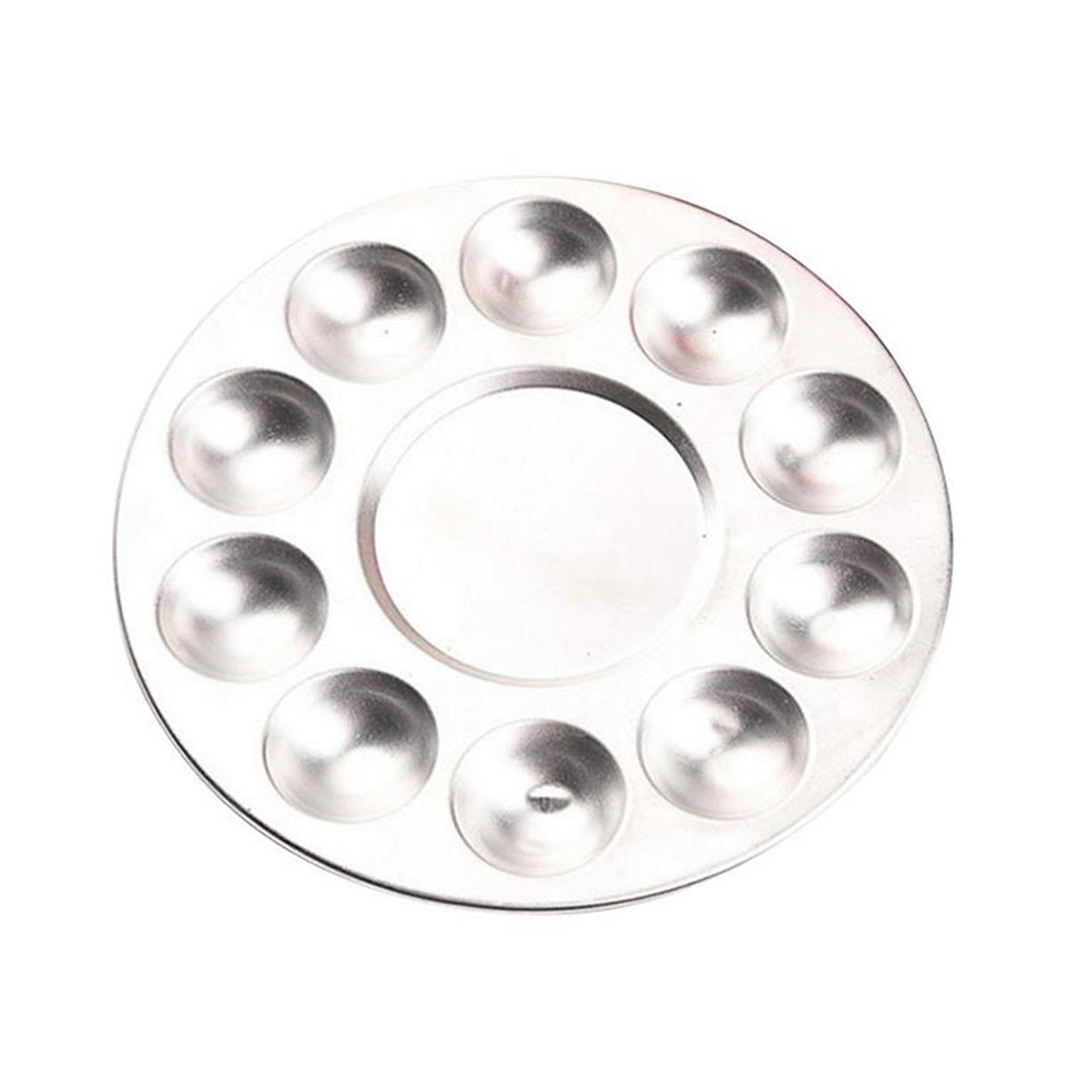 Ceoart Ceo-SN0017 Metal Yuvarlak Palet Yuvarlak+Fırça Set