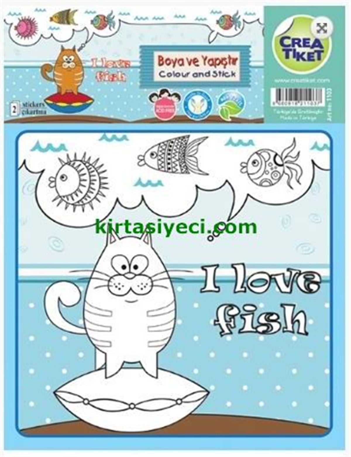 Creatiket Crw-1103 Arilar-Kedi Boyamali Çikartma