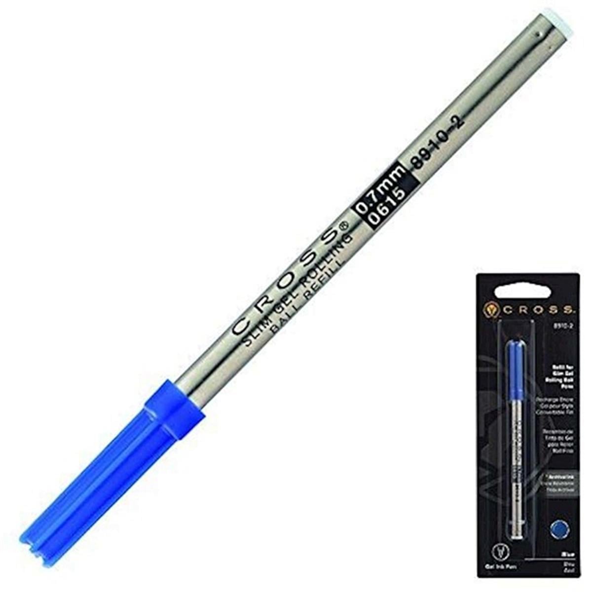 Cross 8910-2 Slim Roller Için Ince Jel Roller Refill Mavi Adet