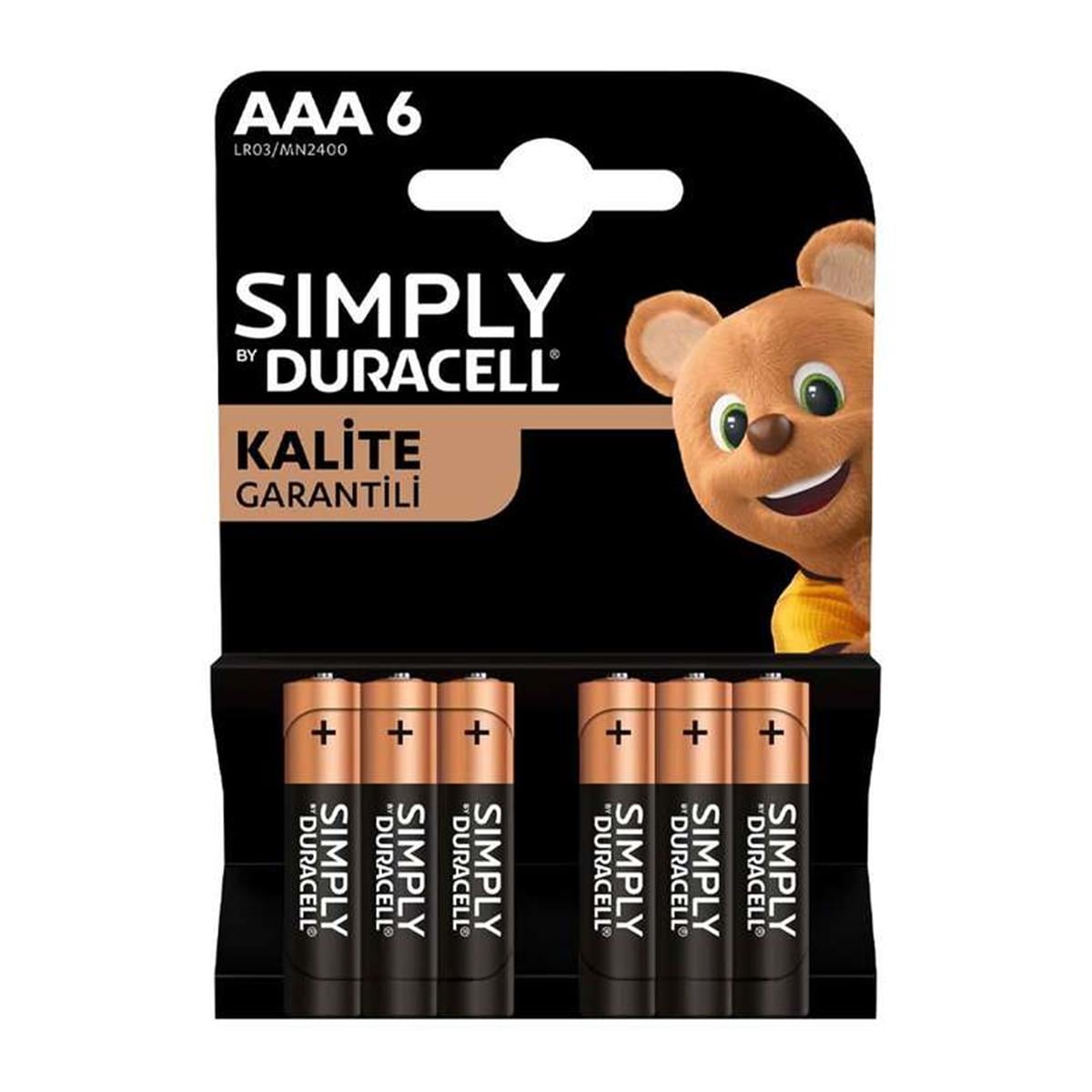 Duracell Pil 6 Lı Aaa İnce Kalem